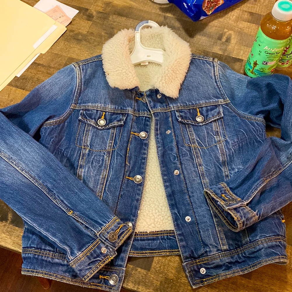 Cat & jack fur Jean jacket
